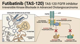 Futibatinib (TAS-120) TAS-120 FGFR inhibitor Irreversible Kinase Blockade in Advanced Cholangiocarcinoma